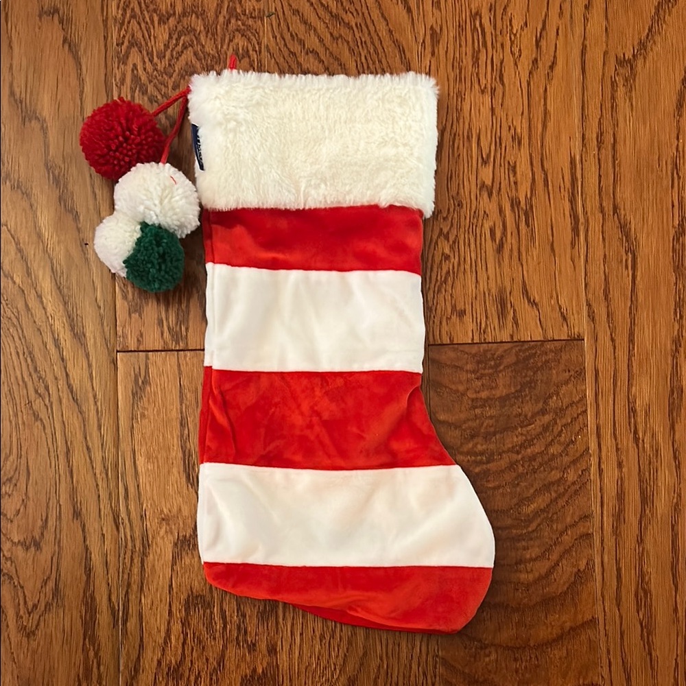 Red and White Striped Christmas Stocking